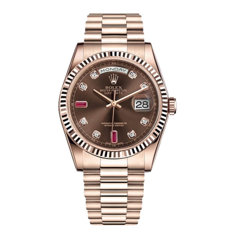 Rolex Day-Date 128235 Chocolate Dial  Ladies