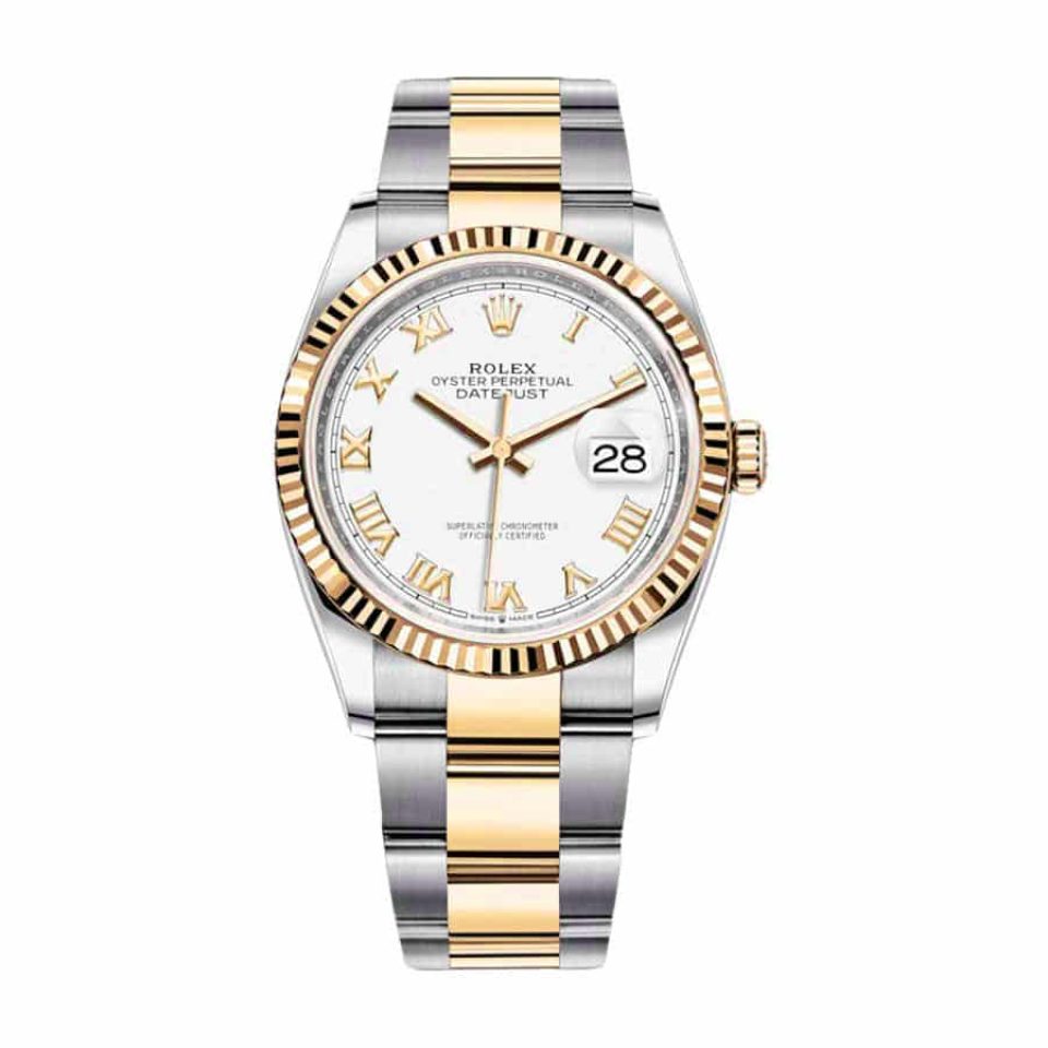 Rolex Datejust 126300 White Roman Dial