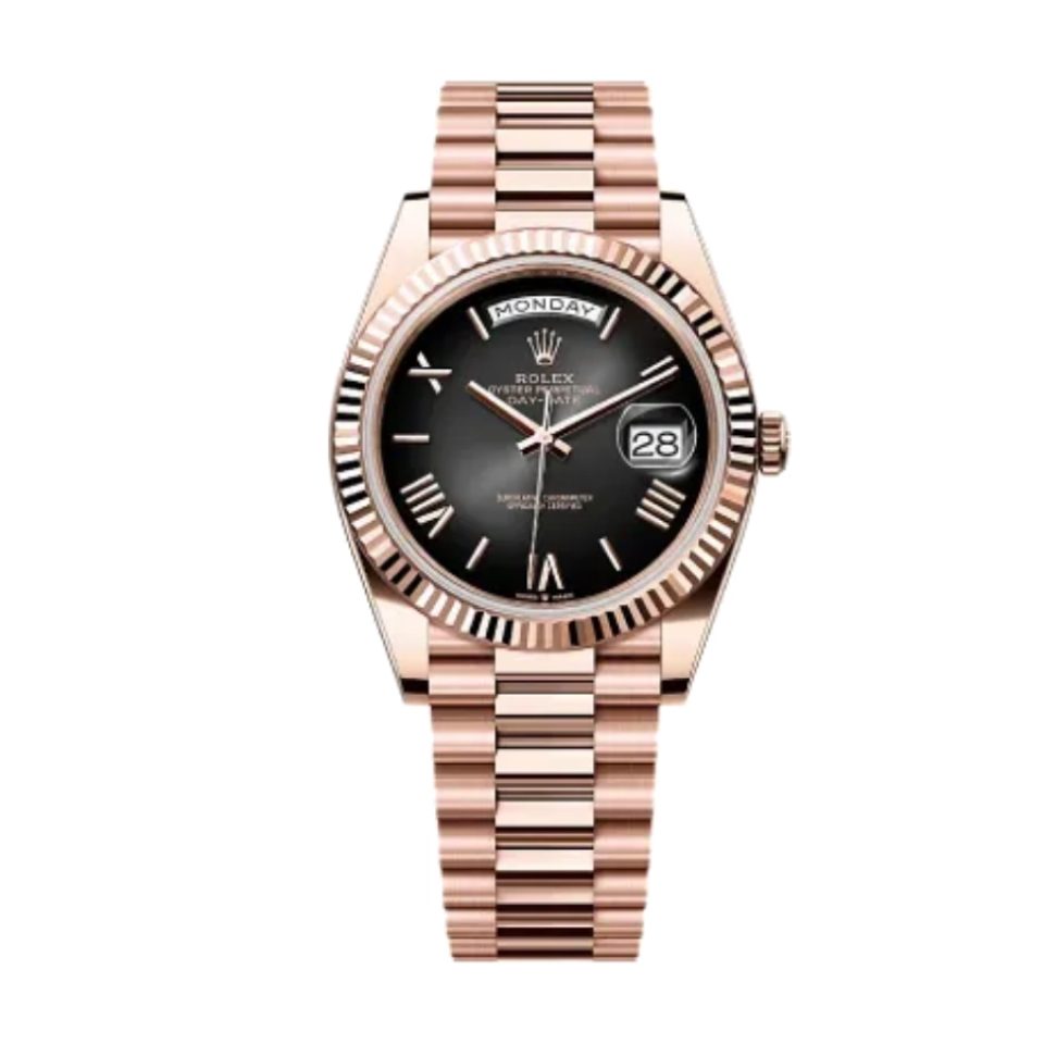 Rolex Day-Date 228235 Smoke Ombre Black Dial