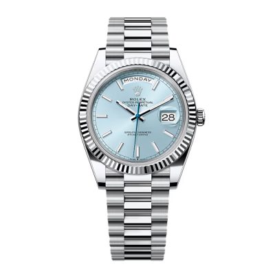 Rolex Day-Date 228236 Ice Blue Grooved