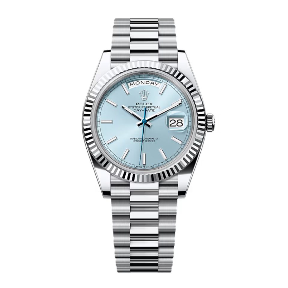 Rolex Day-Date 228236 Ice Blue Grooved
