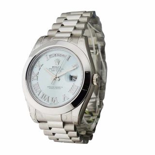 Rolex Day-Date II 218239 Ice Blue Roman Dial