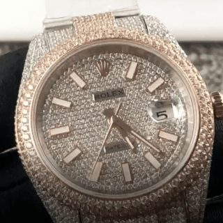 Rolex Datejust 126303 Two-Tone Iced Out
