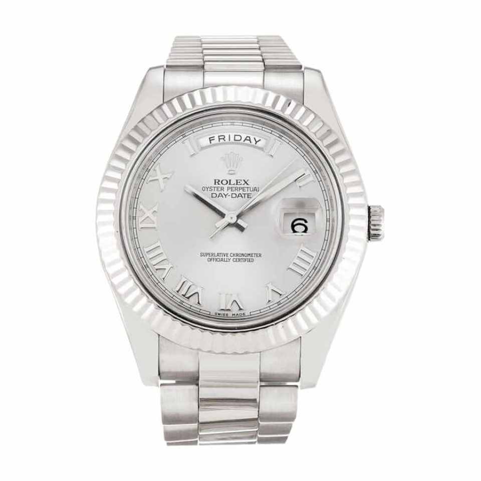 Rolex Day-Date 218239-0041 White Roman Dial