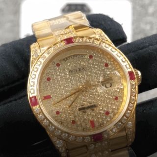 Rolex Yacht-Master 116625 Yellow Gold Diamond Dial Iced Out