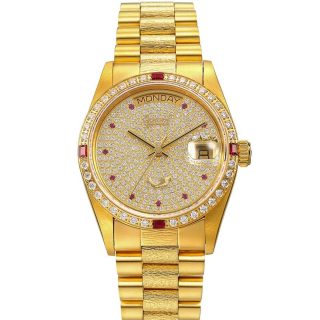 Rolex Yacht-Master 116625 Yellow Gold Diamond Dial Iced Out