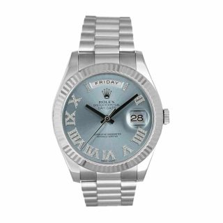 Rolex Day-Date II 218239 Ice Blue Roman Dial
