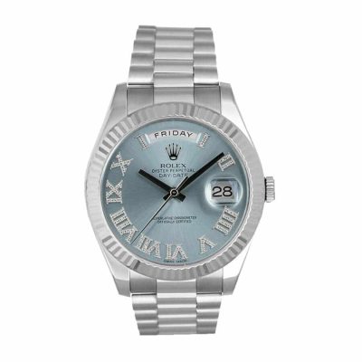 Rolex Day-Date II 218239 Ice Blue Roman Dial