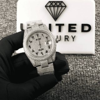 Rolex Datejust 116300Iced Out Arabic Dial