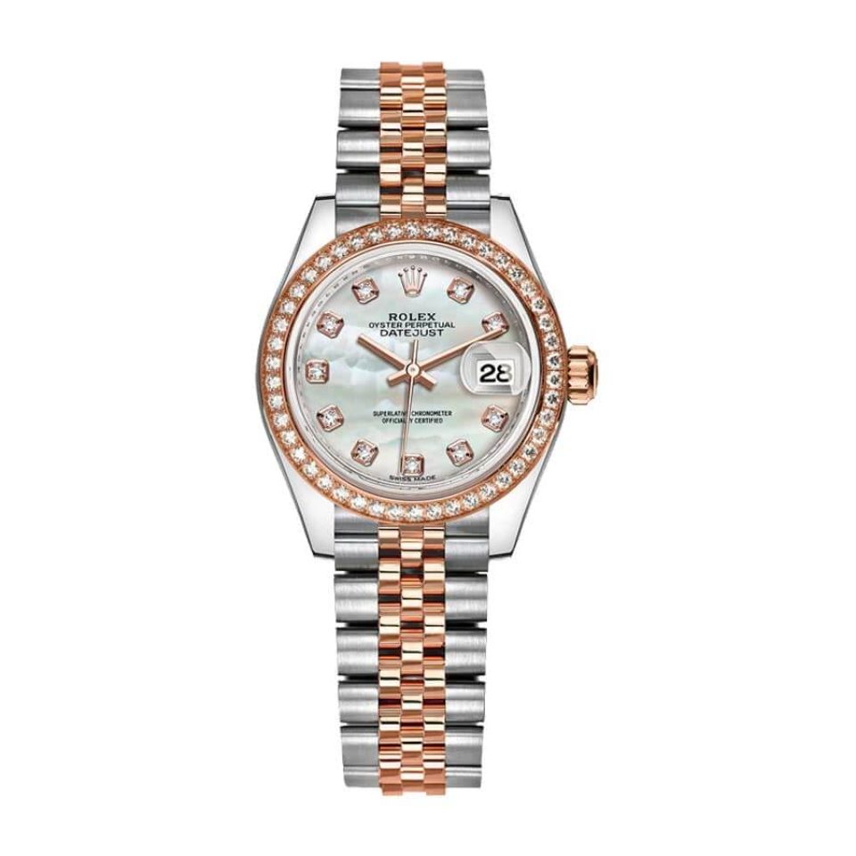 Rolex Lady-Datejust 279381RBR Everose Gold Sundust Diamond